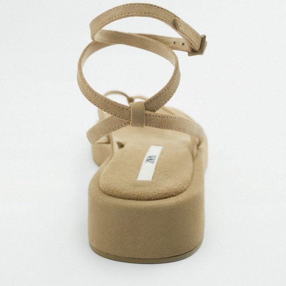 Zara Flat Suede Sandals - Picture 5 of 8